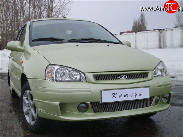 7 799 р. Передний бампер Камея Лада Калина 1117 универсал (2004-2013) (Без сетки, Неокрашенный)  с доставкой в г. Майкоп