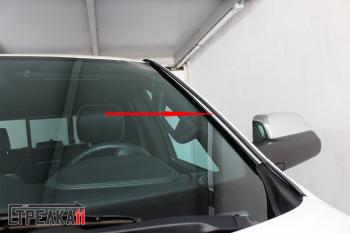 1 699 р. Водостоки (дефлектора) лобового стекла Стрелка 11  RAM 1500  DT (2018-2024) CREW Cab  с доставкой в г. Майкоп. Увеличить фотографию 2