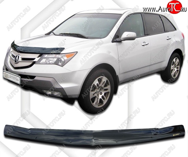 1 999 р. Дефлектор капота CA-Plastiс  Acura MDX  YD2 (2006-2009) дорестайлинг (Classic черный, Без надписи)  с доставкой в г. Майкоп