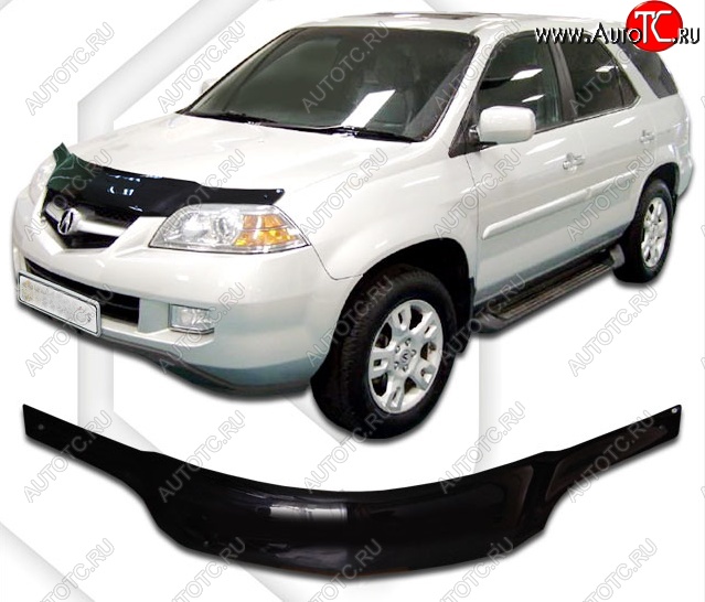 2 199 р. Дефлектор капота CA-Plastic  Acura MDX  YD1 (2000-2003) дорестайлинг (Classic черный, Без надписи)  с доставкой в г. Майкоп