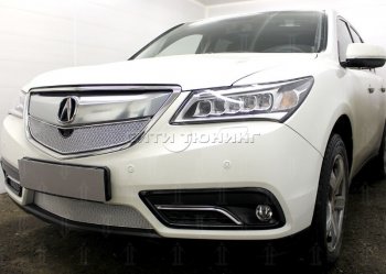 3 849 р. Нижняя решетка радиатора Allest Acura MDX YD3 дорестайлинг (2013-2016) (Хром)  с доставкой в г. Майкоп. Увеличить фотографию 2
