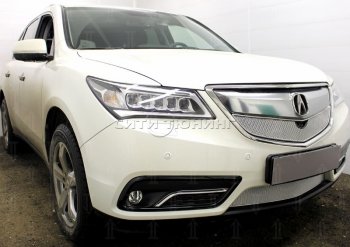 3 849 р. Нижняя решетка радиатора Allest Acura MDX YD3 дорестайлинг (2013-2016) (Хром)  с доставкой в г. Майкоп. Увеличить фотографию 3