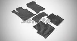 Износостойкие коврики в салон с рисунком Сетка (2,4) SeiNtex Premium 4 шт. (резина) Acura TLX  UB1-4 (2014-2017) доресталийнг