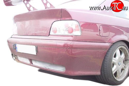 4 599 р. Накладка заднего бампера Racing BMW 3 серия E36 седан (1990-2000)  с доставкой в г. Майкоп
