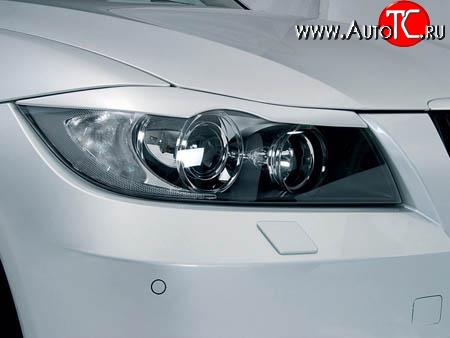 899 р. Реснички Style  BMW 3 серия ( E90,  E91) (2004-2012) седан дорестайлинг, седан рестайлинг, универсал рестайлинг (Неокрашенные)  с доставкой в г. Майкоп