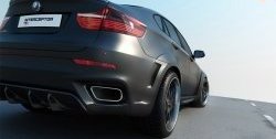 6 349 р. Диффузор заднего бампера Interceptor BMW X6 E71 рестайлинг (2012-2014) (Неокрашенная)  с доставкой в г. Майкоп. Увеличить фотографию 2