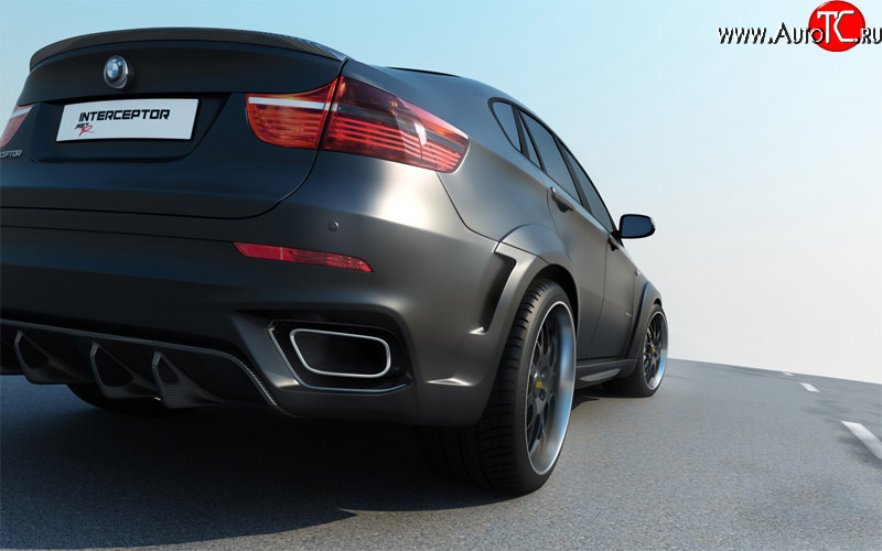 7 999 р. Лип Спойлер Interceptor BMW X6 E71 дорестайлинг (2008-2012) (Неокрашенный)  с доставкой в г. Майкоп
