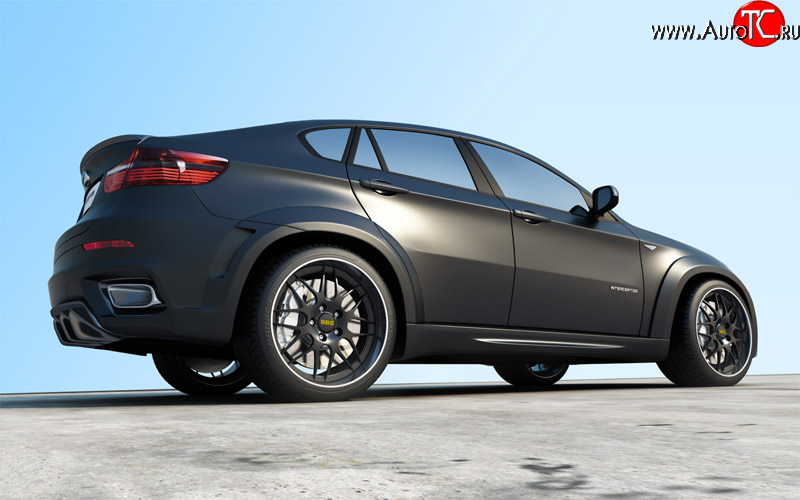 22 999 р. Комплект расширителей арок Interceptor BMW X6 E71 рестайлинг (2012-2014) (Неокрашенные)  с доставкой в г. Майкоп
