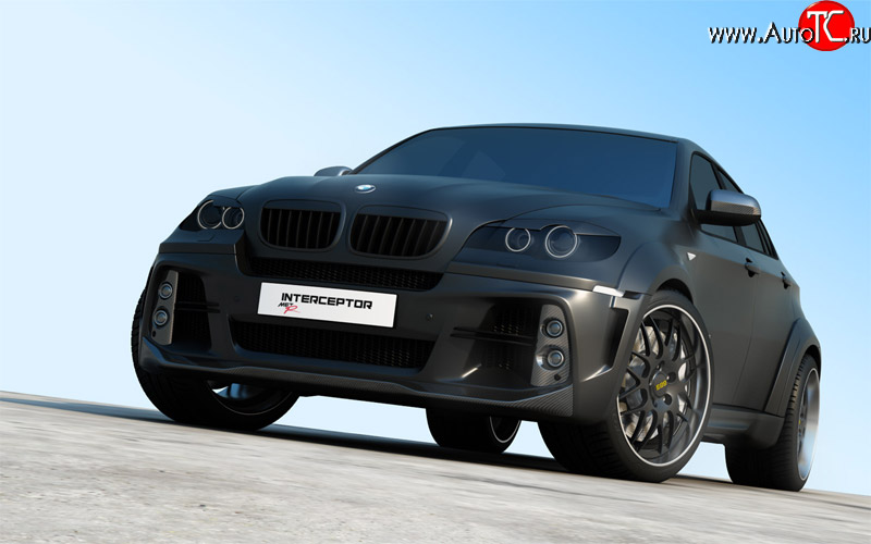 3 479 р. Реснички передних фар Interceptor BMW X6 E71 дорестайлинг (2008-2012) (Неокрашенные)  с доставкой в г. Майкоп