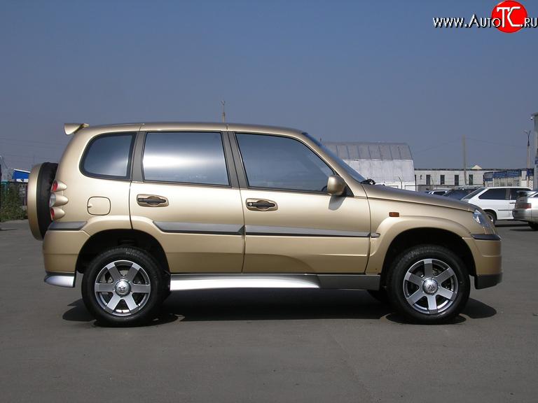 4 499 р. Накладки на двери (молдинги) Атака Chevrolet Niva 2123 дорестайлинг (2002-2008) (Неокрашенные)  с доставкой в г. Майкоп