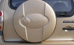 2 249 р. Чехол запасного колеса Атака Chevrolet Niva 2123 дорестайлинг (2002-2008) (Неокрашенный)  с доставкой в г. Майкоп. Увеличить фотографию 2