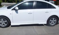 3 899 р. Пороги накладки Sport Style Chevrolet Cruze J305 хэтчбек дорестайлинг (2009-2012) (Неокрашенные)  с доставкой в г. Майкоп. Увеличить фотографию 2