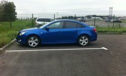 4 199 р. Пороги накладки Z-Line Chevrolet Cruze J305 хэтчбек дорестайлинг (2009-2012) (Неокрашенные)  с доставкой в г. Майкоп. Увеличить фотографию 2