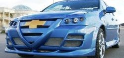 3 449 р. Передний бампер Крестоносец Chevrolet Lacetti седан (2002-2013) (Неокрашенный)  с доставкой в г. Майкоп. Увеличить фотографию 2