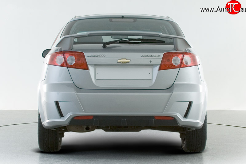 5 599 р. Задний бампер Sport на Chevrolet Lacetti хэтчбек (2002-2013) (Неокрашенный)  с доставкой в г. Майкоп
