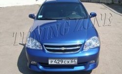 2 399 р. Накладка переднего бампера Tuning Zone Chevrolet Lacetti седан (2002-2013) (Неокрашенная)  с доставкой в г. Майкоп. Увеличить фотографию 2