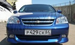 2 399 р. Накладка переднего бампера Tuning Zone Chevrolet Lacetti седан (2002-2013) (Неокрашенная)  с доставкой в г. Майкоп. Увеличить фотографию 3