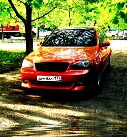 2 399 р. Накладка переднего бампера Tuning Zone Chevrolet Lacetti седан (2002-2013) (Неокрашенная)  с доставкой в г. Майкоп. Увеличить фотографию 5