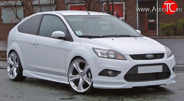 6 599 р. Пороги накладки Loder 1899 Ford Focus 2 универсал дорестайлинг (2004-2008) (Неокрашенные)  с доставкой в г. Майкоп