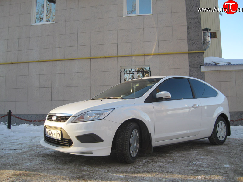 3 149 р. Спортивная юбка переднего бампера AutoTC RS Ford Focus 2 седан рестайлинг (2007-2011) (Неокрашенная)  с доставкой в г. Майкоп