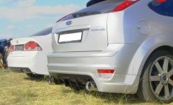 7 799 р. Юбка-диффузор заднего бампера Sport Ford Focus 2 хэтчбэк 5 дв. дорестайлинг (2004-2008) (Неокрашенная)  с доставкой в г. Майкоп. Увеличить фотографию 2
