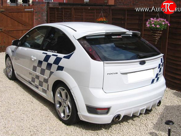 4 199 р. Накладка крышки багажника (лип спойлер) Sport Ford Focus 2 хэтчбэк 5 дв. дорестайлинг (2004-2008) (Неокрашенный)  с доставкой в г. Майкоп