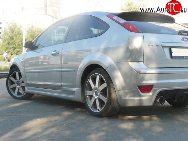 5 899 р. Пороги накладки MaxS Ford Focus 2 хэтчбэк 3 дв. рестайлинг (2007-2011) (Неокрашенные)  с доставкой в г. Майкоп