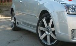 5 899 р. Пороги накладки MaxS Ford Focus 2 хэтчбэк 3 дв. рестайлинг (2007-2011) (Неокрашенные)  с доставкой в г. Майкоп. Увеличить фотографию 3