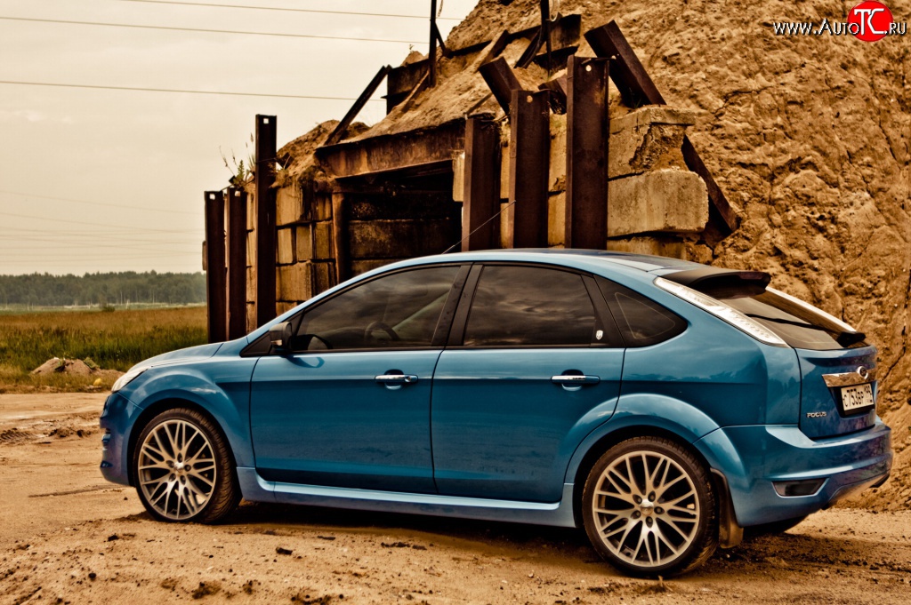 6 999 р. Пороги накладки ST Ford Focus 2 седан рестайлинг (2007-2011) (Неокрашенные)  с доставкой в г. Майкоп
