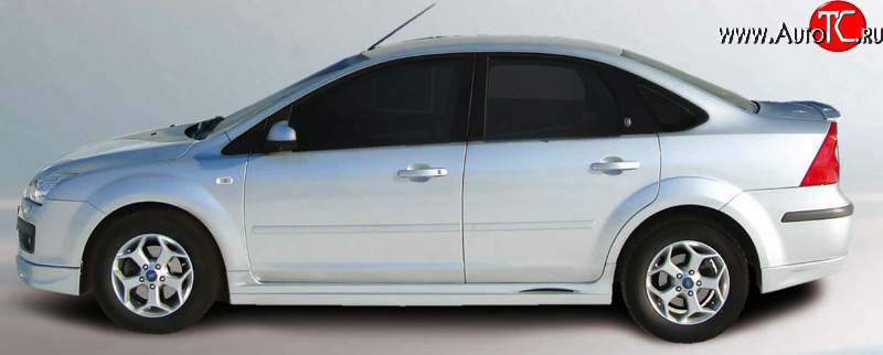 4 199 р. Пороги накладки FT Ford Focus 2 универсал дорестайлинг (2004-2008) (Неокрашенные)  с доставкой в г. Майкоп