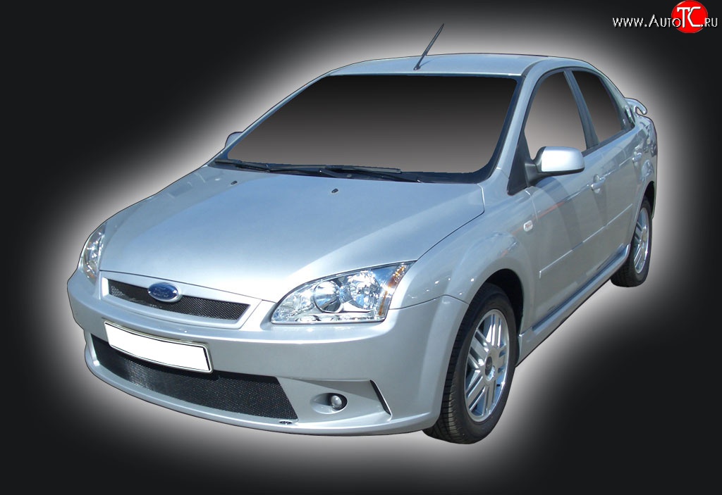 6 499 р. Передний бампер GT Dynamics Ford Focus 2  седан дорестайлинг (2004-2008) (Неокрашенный)  с доставкой в г. Майкоп