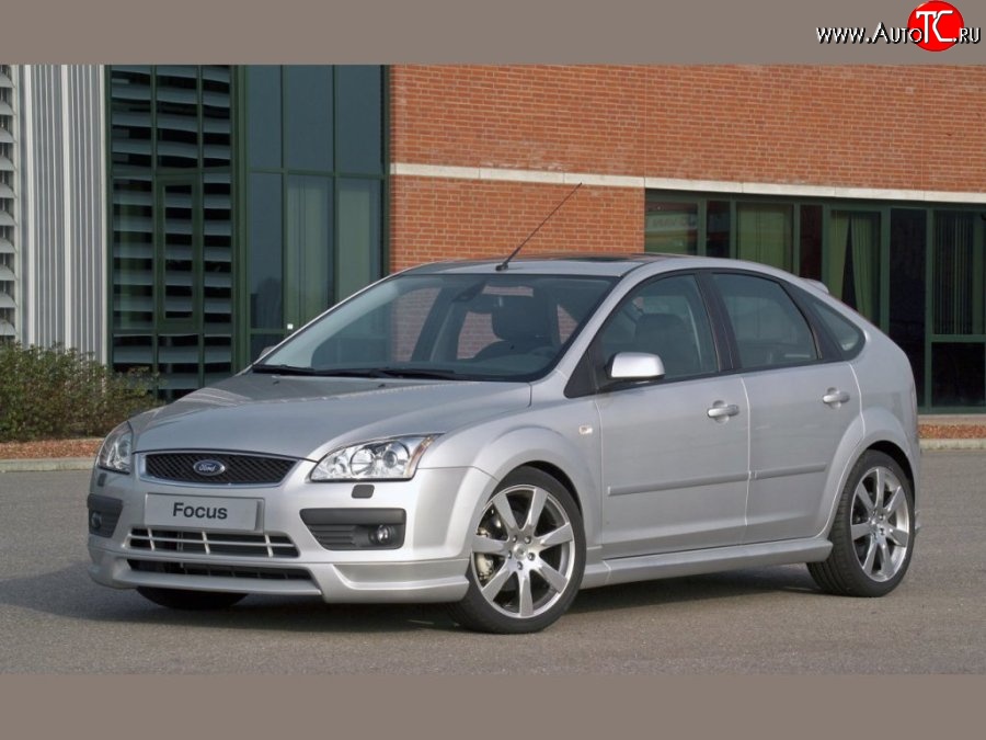5 699 р. Накладка переднего бампера MS Ford Focus 2  седан дорестайлинг (2004-2008) (Неокрашенная)  с доставкой в г. Майкоп