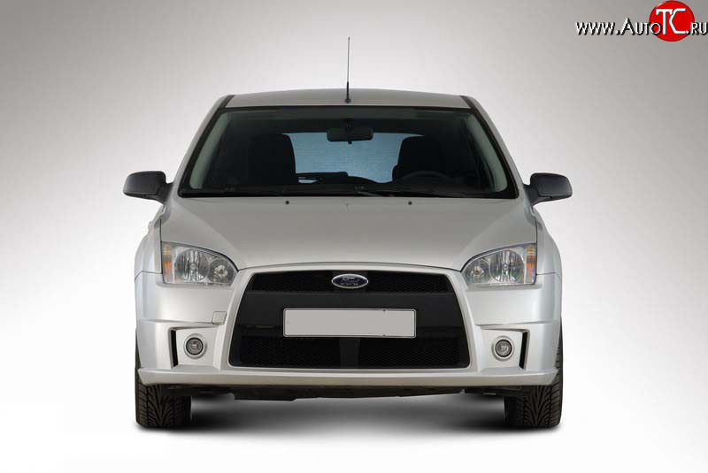 5 599 р. Передний бампер YTE Ford Focus 2  седан дорестайлинг (2004-2008) (Неокрашенный)  с доставкой в г. Майкоп