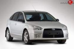 5 599 р. Передний бампер YTE Ford Focus 2  седан дорестайлинг (2004-2008) (Неокрашенный)  с доставкой в г. Майкоп. Увеличить фотографию 2