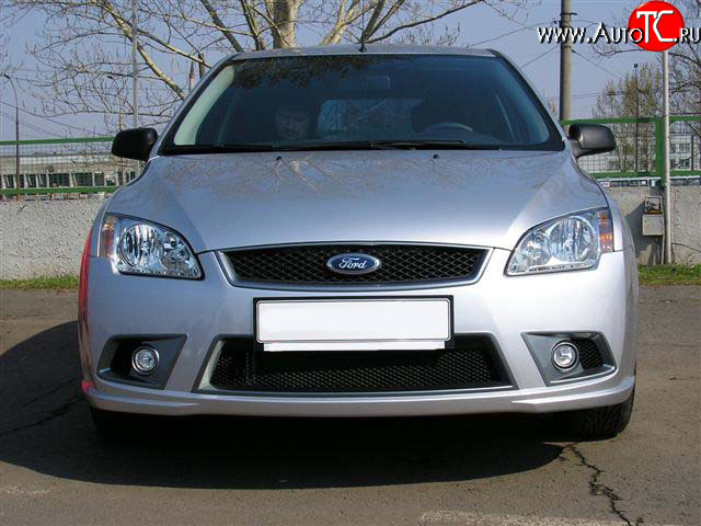 6 099 р. Передний бампер YTG Ford Focus 2 хэтчбэк 5 дв. дорестайлинг (2004-2008) (Неокрашенный)  с доставкой в г. Майкоп