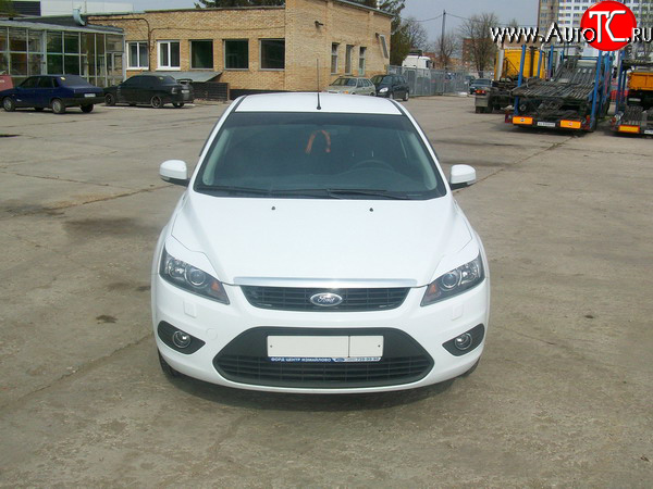 1 149 р. Реснички Loder 1899 широкие №1 Ford Focus 2 хэтчбэк 3 дв. рестайлинг (2007-2011) (Неокрашенные)  с доставкой в г. Майкоп