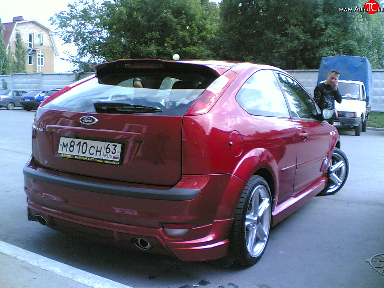 8 499 р. Накладка Снайпер на задний бампер Ford Focus 2 хэтчбэк 5 дв. дорестайлинг (2004-2008) (Неокрашенная)  с доставкой в г. Майкоп