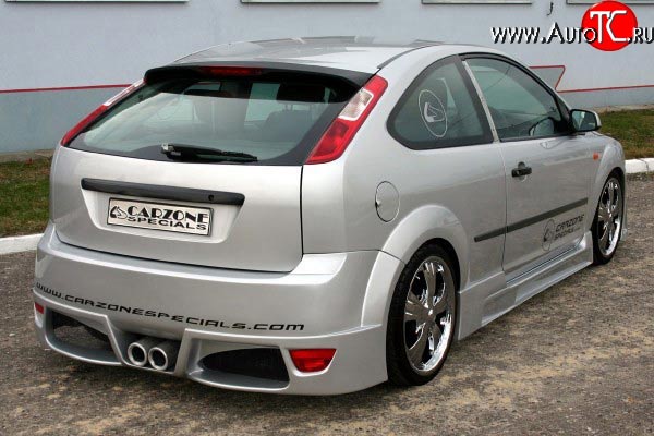8 949 р. Задний бампер FUTURA Ford Focus 2 хэтчбэк 5 дв. дорестайлинг (2004-2008) (Неокрашенный)  с доставкой в г. Майкоп