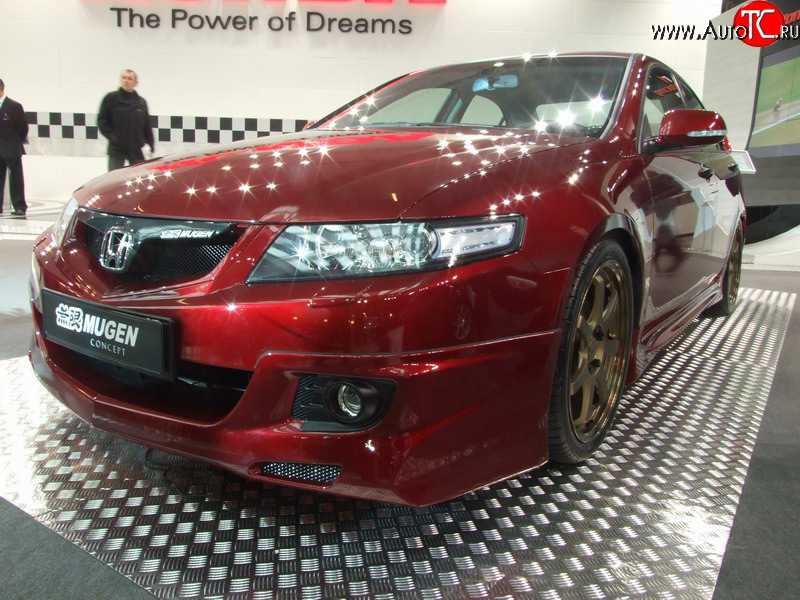 8 499 р. Накладка переднего бампера Mugen Style  Honda Accord ( 7 CL,  7 CM) (2005-2008) седан рестайлинг, универсал рестайлинг (Неокрашенная)  с доставкой в г. Майкоп