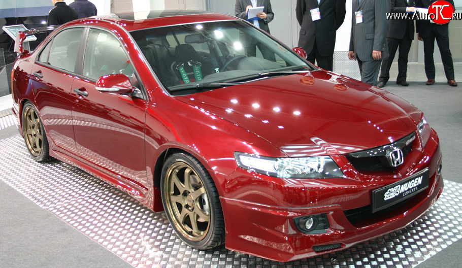 5 899 р. Пороги накладки Mugen Style рестайлинг Honda Accord 7 CL седан дорестайлинг (2002-2005) (Неокрашенные)  с доставкой в г. Майкоп