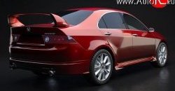 7 199 р. Накладка заднего бампера Mugen Style  Honda Accord  7 CL (2002-2005) седан дорестайлинг (Неокрашенная)  с доставкой в г. Майкоп. Увеличить фотографию 3