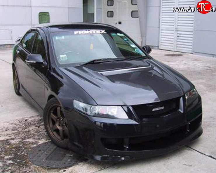 15 999 р. Передний бампер Mugen Style Honda Accord 7 CL седан дорестайлинг (2002-2005) (Без сетки, Неокрашенный)  с доставкой в г. Майкоп