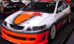 15 999 р. Передний бампер Mugen Style Honda Accord 7 CL седан дорестайлинг (2002-2005) (Без сетки, Неокрашенный)  с доставкой в г. Майкоп. Увеличить фотографию 2