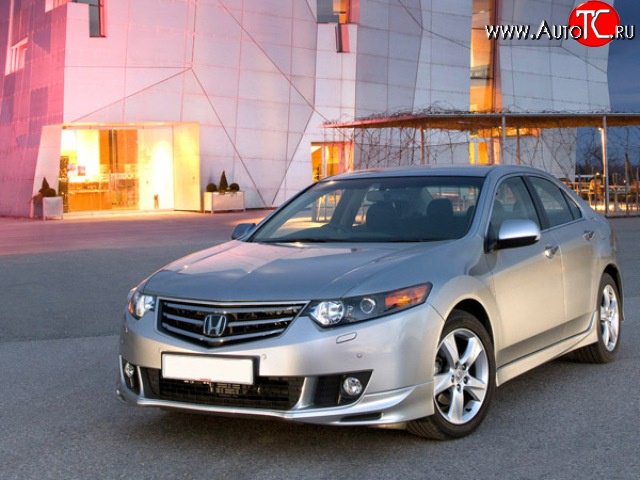 6 199 р. Накладка переднего бампера Type-S  Honda Accord  8 CU (2008-2011) седан дорестайлинг (Неокрашенная)  с доставкой в г. Майкоп