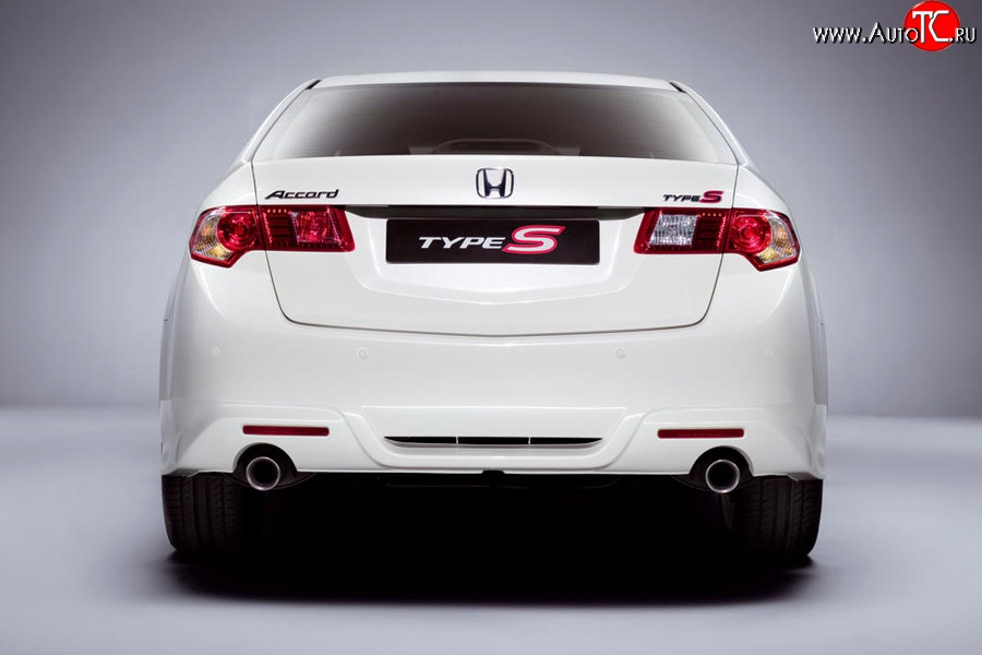 5 399 р. Накладка заднего бампера Type-S  Honda Accord  8 CU (2008-2011) седан дорестайлинг (Неокрашенная)  с доставкой в г. Майкоп