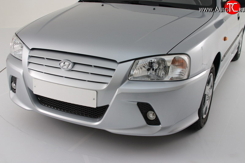 5 099 р. Передний бампер Классик Hyundai Accent 2 LC седан дорестайлинг (ТагАЗ) (1999-2012) (Неокрашенный)  с доставкой в г. Майкоп