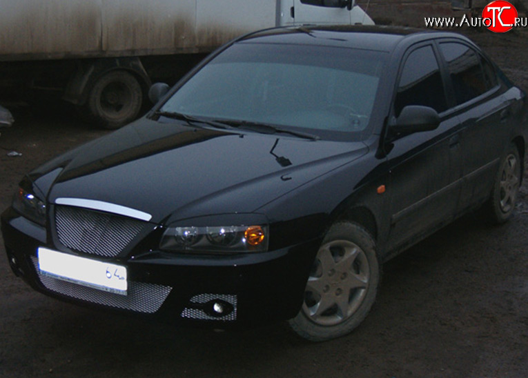 3 399 р. Передний бампер M-VRS Hyundai Elantra XD седан дорестайлинг (2000-2003) (Неокрашенный)  с доставкой в г. Майкоп