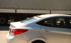 3 299 р. Козырёк на заднее лобовое стекло Sport Hyundai Solaris RBr седан дорестайлинг (2010-2014) (Неокрашенный)  с доставкой в г. Майкоп. Увеличить фотографию 2