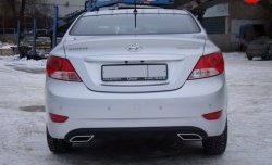 1 799 р. Плавники на крышу Sport Hyundai Solaris RBr седан рестайлинг (2014-2017) (Неокрашенный)  с доставкой в г. Майкоп. Увеличить фотографию 3