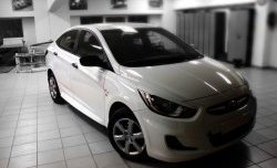 1 099 р. Реснички Sport Hyundai Solaris RBr хэтчбэк дорестайлинг (2010-2014) (Неокрашенные)  с доставкой в г. Майкоп. Увеличить фотографию 6